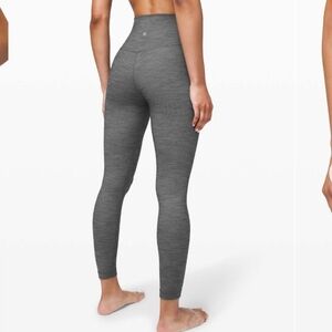 Lululemon Align Pant II 24". High Rise. Nulu. Grey Patterns. Crop. Size 6.